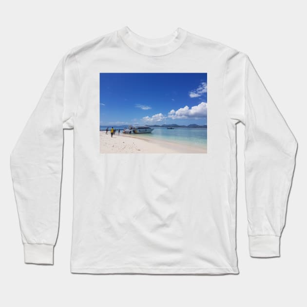 Phuket Blue Beach Long Sleeve T-Shirt by jellytalk